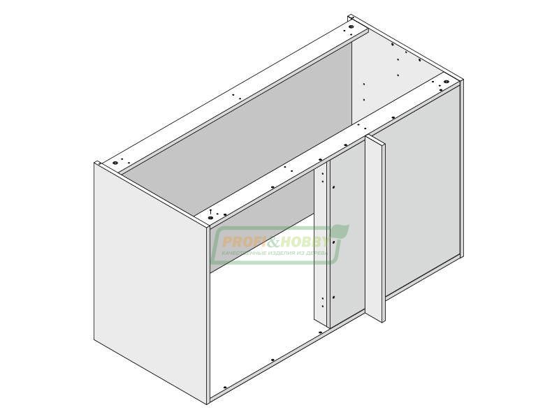 Тумба (корпус) 1010х530х720 Угловая